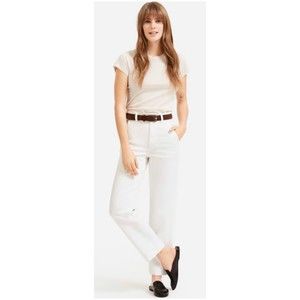 EVERLANE Antique White Wide Leg Pockets Pants